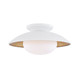 Mitzi - H368601M-WH/GL - One Light Semi Flush Mount - Cadence - White