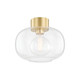 Mitzi - H403501-AGB - One Light Flush Mount - Harlow - Aged Brass