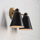 manufacturer_finish:Aged Brass and Black|manufacturer_glass:Black Metal Shade with White Interior