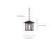 Vega One Light Hanging Lantern (60-5614)