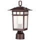Nuvo Lighting - 60-5955 - One Light Outdoor Post Lantern - Cove Neck - Rustic Bronze