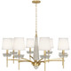 Robert Abbey - 625C - Eight Light Chandelier - Cristallo - Modern Brass w/ Clear Crystal