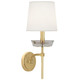 Robert Abbey - 629C - One Light Wall Sconce - Cristallo - Modern Brass w/ Clear Crystal