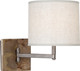 Robert Abbey - 829 - One Light Wall Swinger - Oliver - Unfinished Mango Wood w/Patina Nickel