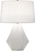 Robert Abbey - 932 - One Light Table Lamp - Delta - Lily Glazed Ceramic w/Polished Nickel