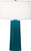 Robert Abbey - 964 - One Light Table Lamp - Mason - Peacock Glazed Ceramic