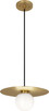 Robert Abbey - 9876 - LED Pendant - Dal - Modern Brass w/White