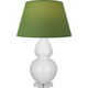 Robert Abbey - A670G - One Light Table Lamp - Double Gourd - Lily Glazed Ceramic w/Lucite