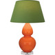 Robert Abbey - A675G - One Light Table Lamp - Double Gourd - Pumpkin Glazed Ceramic w/Lucite