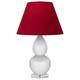 Robert Abbey - A690R - One Light Accent Lamp - Small Double Gourd - Lily Glazed Ceramic w/Lucite