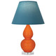 Robert Abbey - A695B - One Light Accent Lamp - Small Double Gourd - Pumpkin Glazed Ceramic w/Lucite