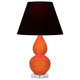 Robert Abbey - A695K - One Light Accent Lamp - Small Double Gourd - Pumpkin Glazed Ceramic w/Lucite
