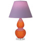 Robert Abbey - A695L - One Light Accent Lamp - Small Double Gourd - Pumpkin Glazed Ceramic w/Lucite