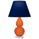 Robert Abbey - A695N - One Light Accent Lamp - Small Double Gourd - Pumpkin Glazed Ceramic w/Lucite