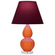 Robert Abbey - A695P - One Light Accent Lamp - Small Double Gourd - Pumpkin Glazed Ceramic w/Lucite