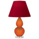 Robert Abbey - A695R - One Light Accent Lamp - Small Double Gourd - Pumpkin Glazed Ceramic w/Lucite