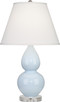 Robert Abbey - A696X - One Light Accent Lamp - Small Double Gourd - Baby Blue Glazed Ceramic w/Lucite