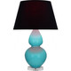 Robert Abbey - A741K - One Light Table Lamp - Double Gourd - Egg Blue Glazed Ceramic w/Lucite