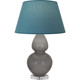 Robert Abbey - A750B - One Light Table Lamp - Double Gourd - Smokey Taupe Glazed Ceramic w/Lucite