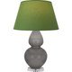 Robert Abbey - A750G - One Light Table Lamp - Double Gourd - Smokey Taupe Glazed Ceramic w/Lucite