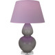 Robert Abbey - A750L - One Light Table Lamp - Double Gourd - Smokey Taupe Glazed Ceramic w/Lucite