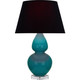 Robert Abbey - A753K - One Light Table Lamp - Double Gourd - Peacock Glazed Ceramic w/Lucite