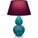 Robert Abbey - A753P - One Light Table Lamp - Double Gourd - Peacock Glazed Ceramic w/Lucite