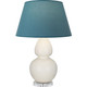 Robert Abbey - A756B - One Light Table Lamp - Double Gourd - Bone Glazed Ceramic w/Lucite