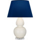 Robert Abbey - A756N - One Light Table Lamp - Double Gourd - Bone Glazed Ceramic w/Lucite
