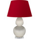 Robert Abbey - A756R - One Light Table Lamp - Double Gourd - Bone Glazed Ceramic w/Lucite