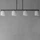 Scoop Four Light Linear Pendant (21236MRBK)
