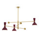 Robert Abbey - SM10SM - Three Light Pendant - Clare - Modern Brass w/Sugar Plum Painted