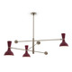 Robert Abbey - SM11SM - Three Light Pendant - Clare - Polished Nickel w/Sugar PluM Painted