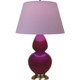 Robert Abbey - SM20L - One Light Table Lamp - Double Gourd - Sugar Plum Glazed Ceramic w/Antique Natural Brass