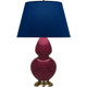 Robert Abbey - SM20N - One Light Table Lamp - Double Gourd - Sugar Plum Glazed Ceramic w/Antique Natural Brass