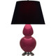 Robert Abbey - SM22K - One Light Table Lamp - Double Gourd - Sugar Plum Glazed Ceramic w/Antique Silver