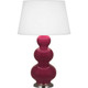 Robert Abbey - SM42X - One Light Table Lamp - Triple Gourd - Sugar Plum Glazed Ceramic w/Antique Silver