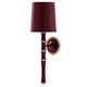 Robert Abbey - SM88X - One Light Wall Sconce - Kane - Sugar Plum w/Polished Nickel