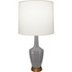 Robert Abbey - ST36 - One Light Accent Lamp - Small Emma - Smokey Taupe Glazed Ceramic w/Warm Brass