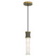 Robert Abbey - ST85 - One Light Pendant - Kane - Smokey Taupe w/Modern Brass