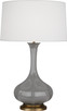 Robert Abbey - ST994 - One Light Table Lamp - Pike - Smokey Taupe Glazed Ceramic w/Aged Brass