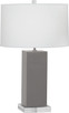 Robert Abbey - ST995 - One Light Table Lamp - Harvey - Smokey Taupe Glazed Ceramic