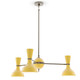 Robert Abbey - SU04SU - Three Light Chandelier - Clare - Polished Nickel w/Sunset Painted