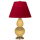 Robert Abbey - SU10R - One Light Accent Lamp - Small Double Gourd - Sunset Yellow Glazed Ceramic w/Antique Natural Brass