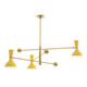 Robert Abbey - SU10SU - Three Light Pendant - Clare - Modern Brass w/Sunset Painted