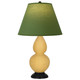 Robert Abbey - SU11G - One Light Accent Lamp - Small Double Gourd - Sunset Yellow Glazed Ceramic w/Deep Patina Bronze