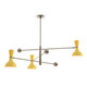 Robert Abbey - SU11SU - Three Light Pendant - Clare - Polished Nickel w/Sunset Painted