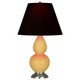 Robert Abbey - SU12K - One Light Accent Lamp - Small Double Gourd - Sunset Yellow Glazed Ceramic w/Antique Silver
