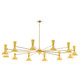 Robert Abbey - SU12SU - 12 Light Chandelier - Clare - Modern Brass w/Sunset Painted