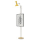 Robert Abbey - SU17SU - One Light Floor Easel - Clare - Polished Nickel w/Sunset Painted